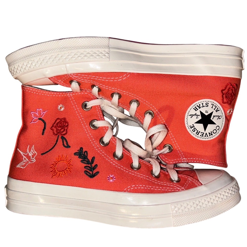 Converse Chuck 70 Pink High Top Summer Embroidery A10820C Watermelon Slushy 7.5